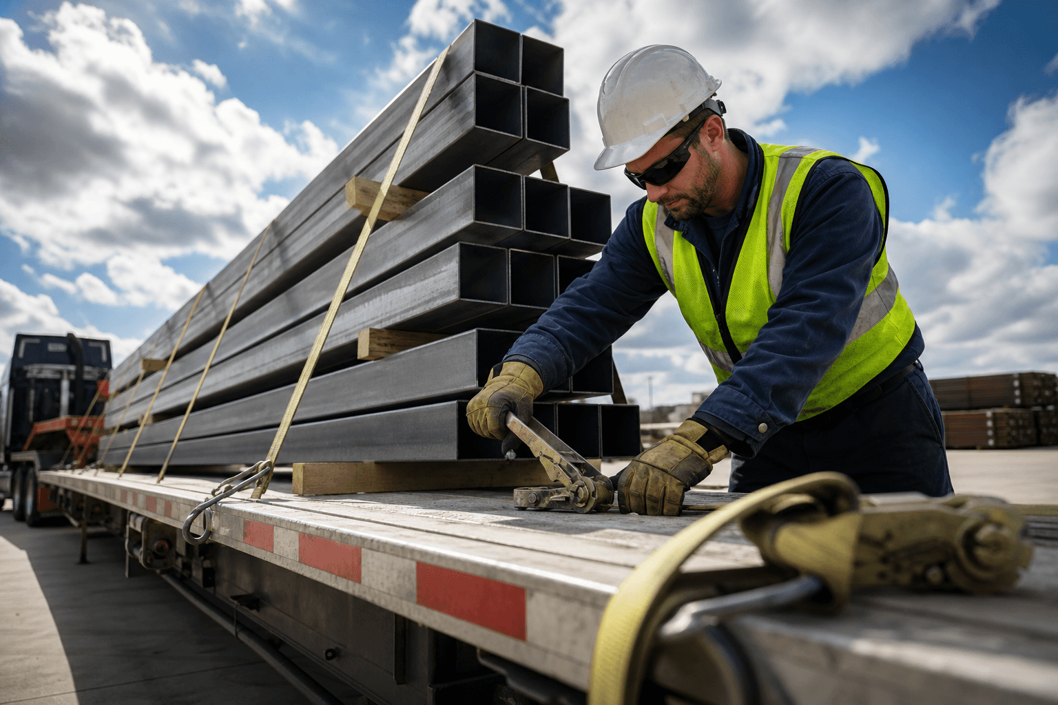 How to perform flatbed load securement safely